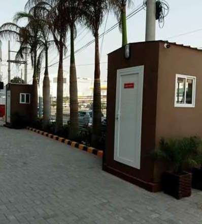 Installed armored guard post